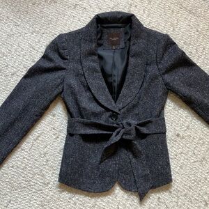 🖤 THE LIMITED WOMENS SIZE XS CHARCOAL GREY MARBLED BLAZER